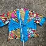 Shanghai Tang Blue Red High Low Shirt Size XL Photo 3