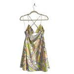 ZARA  Cutout Satin effect mini dress Size L psychedelic 70’s  coquette boho Retro Photo 4