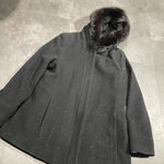 Womens Forecaster Sport Zip Parka Coat 14 Black Lined REAL‎ FUR Hood Photo 0