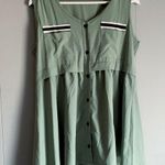 Green Military Vibe Button Front Babydoll Top
Size L Silver Size L Photo 0