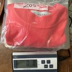 Sag Harbor  Mock Neck Short Sleeve Knit‎ Top Coral Casual Women Large Photo 6