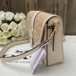 Coach LONNIE Crossbody Khaki Signature Jacquard Chalk Leather C8307 NWT $398 Photo 4