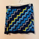 Missoni Blue and Green Chevron Sweater Mini Skirt Photo 4