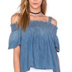 Current/Elliott Madeline Denim Off Shoulder Tunic Photo 0