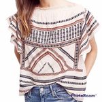 Love Sam Anthropologie  embroidered Gretel blouse Photo 0