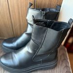 A New Day  Black Combat Boots Side Zip Lug Sole Size 7.5 Photo 0