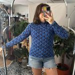 Urban Outfitters  Ellie Printed Pullover Sweater Blue Size Medium Photo 2