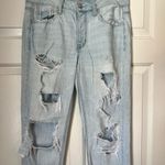 American Eagle Tomgirl Size 4 Distressed Womens Jeans Ankle Cropped Light Wash Photo 3