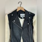 Pistola  Anita Moto Faux Leather Shearling Black Beige Jacket XS Photo 13