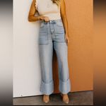 Mod Boutique Light Blue High-Waisted Wide Leg Jeans Women Jeans Photo 3