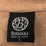 Bobeau  Size S Faux Vegan Suede Leather Lightweight Drape Jacket in Khaki Photo 4