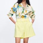 ZARA HIGH WAIST SHORTS W/FRONT BUTTON&FRONT POCKET Photo 1