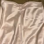 NWT CREAM SILK SATIN DRAWSTRING A LINE SKIRT White Photo 5