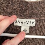 Ava & Viv  Plus Size Cozy Boyfriend Cardigan Brown Black Button Down Sweater 2X Photo 6