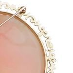 14K Exquisite 15.5 Grams Cameo Yellow Solid Gold Pin Brooch Pendant Photo 5