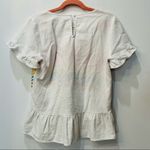 Andrée Andre by Unit Linen boutique Peplum Top | Ivory White sz small Photo 3