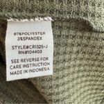 Blu Pepper NWT  Cozy Life Cardigan Open Waffle Knit Olive Balloon Sleeve Photo 4