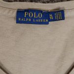Ralph Lauren Polo  Tan V Neck Short Sleeve Classic Fit T Shirt Womens XL Photo 2