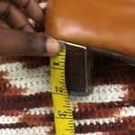Vintage 90s Golden Brown Tan leather knee Photo 6
