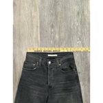 Levi's  Ribcage Straight Ankle Black‎ High Rise Jeans Distressed Hem Size 25 25x26 Photo 4