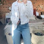 Old Navy White Denim Jacket Photo 0