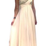 Aidan Mattox  off white beaded silk dress Photo 1