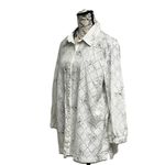 Sag Harbor  Ivory Eyelet Embroidered Blouse Women’s L Lagenlook Coastal Beach Top Photo 2