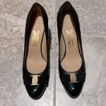 Salvatore Ferragamo Ferragamo Carla Quilted Leather Cap Toe Pumps in Black, NWT, Size 11 B Photo 7