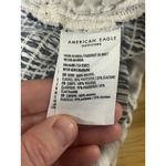 American Eagle Halter Top Blue White Striped Crop Smocked Back Medium M Black Photo 5