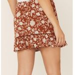 Shyanne WOMEN'S FLORAL DOT PRINT BUTTON FRONT SKIRT -Small - EUC Photo 1