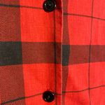 Blair Vintage Red and Black Plaid Button Down Shirt Long sleeve Baggy Sleeve LG Photo 4