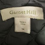Garnet Hill Quilted Car Coat Jacket Charcoal Grey Size 14 Large Fall Winter Photo 3
