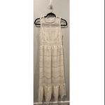 Anthropologie ERI + ALI Crochet Boho Sleeveless Beige Midi Dress Photo 1