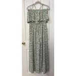 Hailey & Co. Jumpsuit Sz L Green Vine Print Halter Wide Leg "My Next Adventure" Photo 2