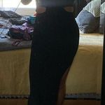 cutout fitted maxi dress Black Photo 1