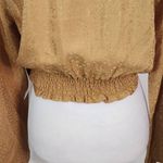 Kirious  Tan Leopard Print Crop Top NWT Size Medium Tan Leopard Print Top Photo 4