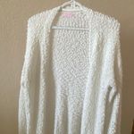 Pink Lily White Cardigan With Pockets Photo 0