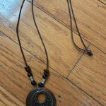 Brand new vintage wooden long necklace Brown Photo 0