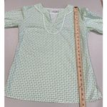 Kayce Hughes Top Womens 6 Cotton Lightweight Cottage Vacation Travel Prairie Green Photo 4