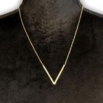 Gold Initial Pendant Necklace Letters A Photo 0