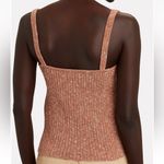 Intermix NWT  Zoey Metallic Rib Knit Tank Top in Beige Photo 1