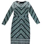 Maggy London  Women Size 12 Long Sleeve Bodycon Dress Multicolor (30-464) Photo 0