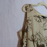 Norton Mcnaughton Cream Brown Natural Linen Sleeveless Neutral Midi Dress Sz 1X Photo 2