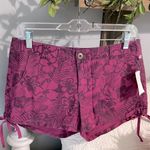 Be Bop shorts vivid violet linen cotton womens 3 new Chino Tropical floral Photo 6