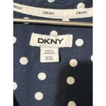 DKNY  Women’s Pajama Set XXL Navy Polka Dot Notch Collar Top & Pants Sleepwear Photo 5