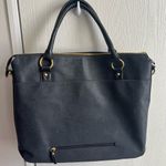 Elegant Black Laptop Tote Bag Shoulder and Crossbody Photo 1