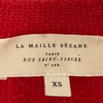 Sézane  La Maille Women XS Gaspard Chunky Knit Cardigan Red Button Front Mohair Photo 2