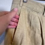 Sartoria Menchetti Tan Linen Trouser Dress Pants Women’s 2 Preppy Classic Photo 1
