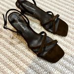 Jeffrey Campbell  Espresso Suede Chrissy Sandal Kitten Heels Photo 4