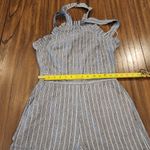 Storia Pinstriped Pocket cotton Romper blue white size medium Photo 7
